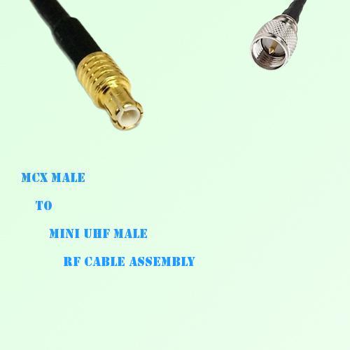 MCX Male to Mini UHF Male RF Cable Assembly MCX Male to Mini UHF Male RF Cable Assembly