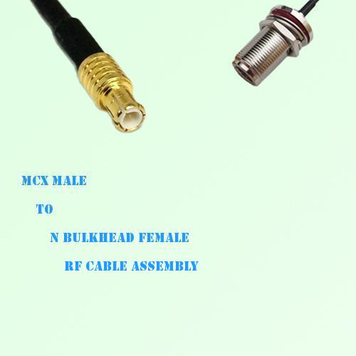 MCX Male to N Bulkhead Female RF Cable Assembly