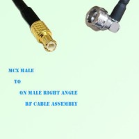 MCX Male to QN Male Right Angle RF Cable Assembly