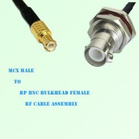 MCX Male to RP BNC Bulkhead Female RF Cable Assembly