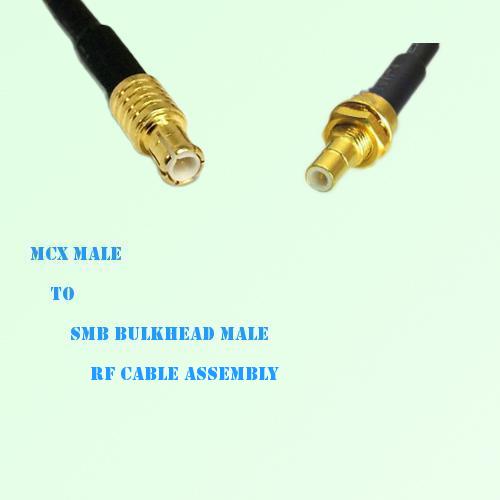MCX Male to SMB Bulkhead Male RF Cable Assembly