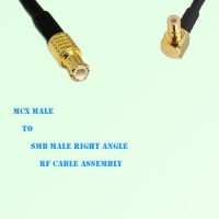 MCX Male to SMB Male Right Angle RF Cable Assembly MCX Male to SMB Male Right Angle RF Cable Assembly