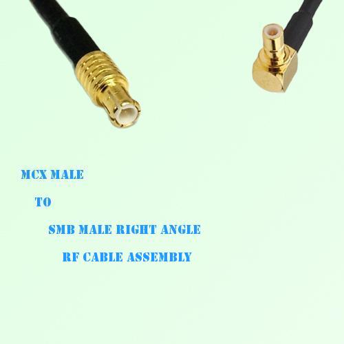 MCX Male to SMB Male Right Angle RF Cable Assembly MCX Male to SMB Male Right Angle RF Cable Assembly