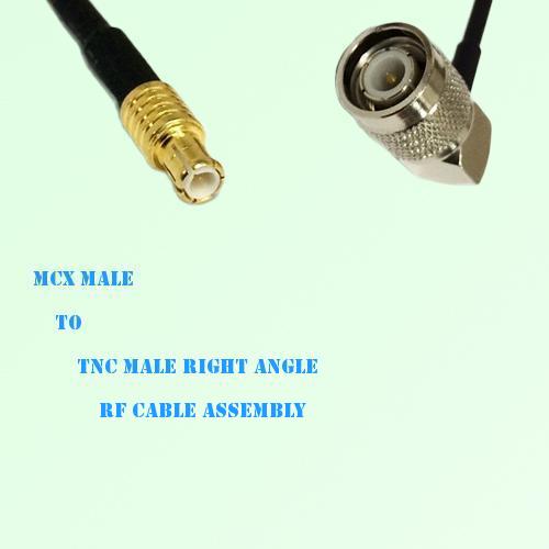 MCX Male to TNC Male Right Angle RF Cable Assembly