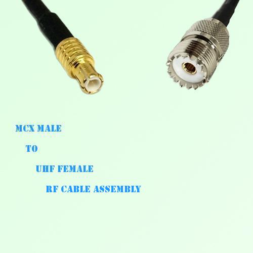 MCX Male to UHF Female RF Cable Assembly