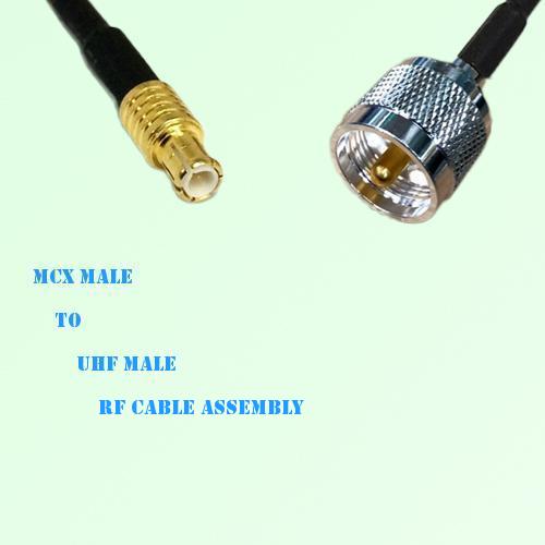 MCX Male to UHF Male RF Cable Assembly