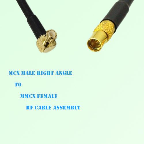 MCX Male Right Angle to MMCX Female RF Cable Assembly