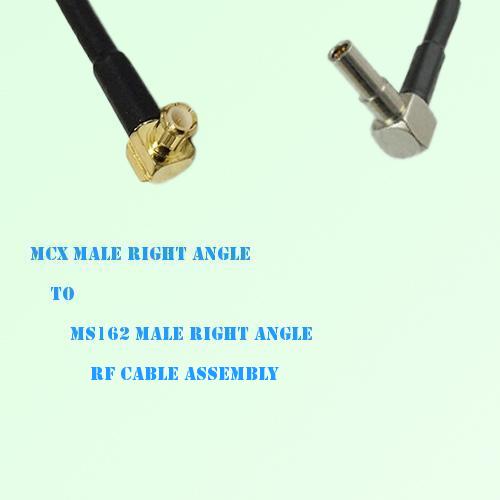 MCX Male Right Angle to MS162 Male Right Angle RF Cable Assembly