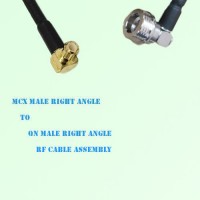 MCX Male Right Angle to QN Male Right Angle RF Cable Assembly