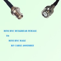 Mini BNC Bulkhead Female to Mini BNC Male RF Cable Assembly Mini BNC Bulkhead Female to Mini BNC Male RF Cable Assembly
