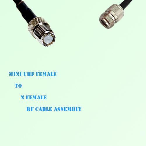 Mini UHF Female to N Female RF Cable Assembly Mini UHF Female to N Female RF Cable Assembly