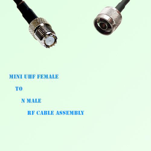 Mini UHF Female to N Male RF Cable Assembly