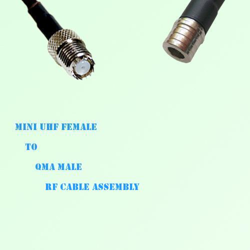 Mini UHF Female to QMA Male RF Cable Assembly