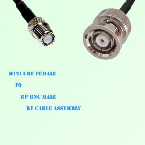 Mini UHF Female to RP BNC Male RF Cable Assembly