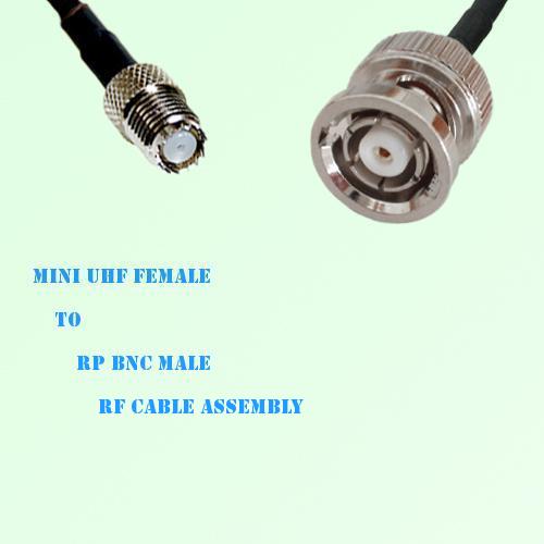 Mini UHF Female to RP BNC Male RF Cable Assembly Mini UHF Female to RP BNC Male RF Cable Assembly