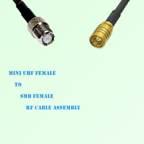Mini UHF Female to SMB Female RF Cable Assembly
