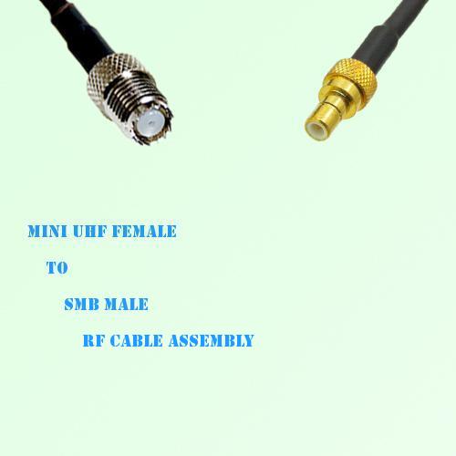 Mini UHF Female to SMB Male RF Cable Assembly