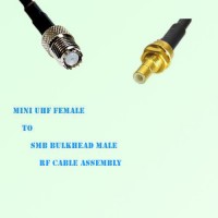 Mini UHF Female to SMB Bulkhead Male RF Cable Assembly
