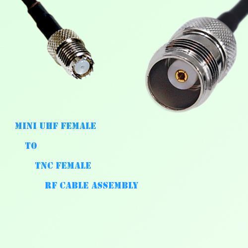 Mini UHF Female to TNC Female RF Cable Assembly