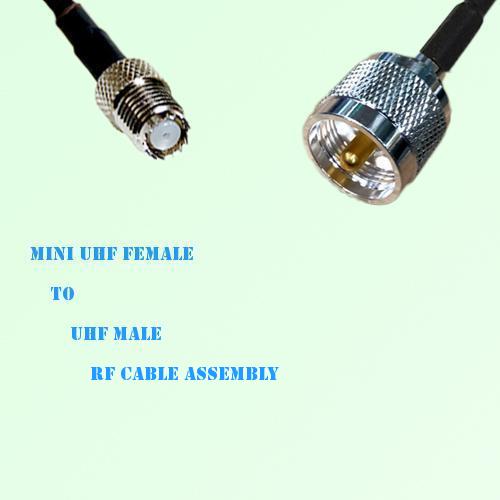 Mini UHF Female to UHF Male RF Cable Assembly