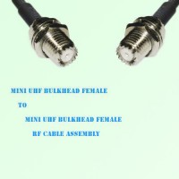 Mini UHF Bulkhead Female to Mini UHF Bulkhead Female RF Cable Assembly