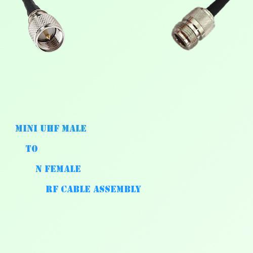 Mini UHF Male to N Female RF Cable Assembly
