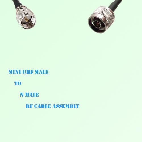 Mini UHF Male to N Male RF Cable Assembly