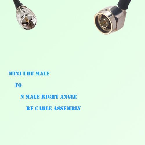 Mini UHF Male to N Male Right Angle RF Cable Assembly