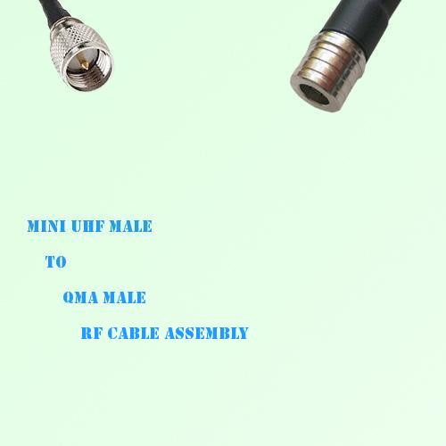 Mini UHF Male to QMA Male RF Cable Assembly