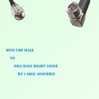 Mini UHF Male to QMA Male Right Angle RF Cable Assembly