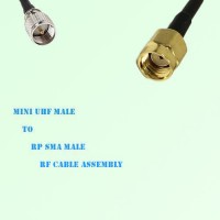 Mini UHF Male to RP SMA Male RF Cable Assembly Mini UHF Male to RP SMA Male RF Cable Assembly