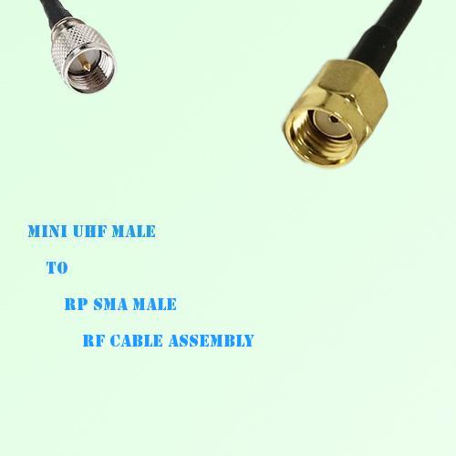 Mini UHF Male to RP SMA Male RF Cable Assembly Mini UHF Male to RP SMA Male RF Cable Assembly
