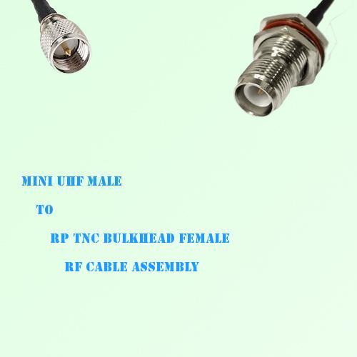 Mini UHF Male to RP TNC Bulkhead Female RF Cable Assembly Mini UHF Male to RP TNC Bulkhead Female RF Cable Assembly