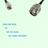 Mini UHF Male to RP TNC Male RF Cable Assembly Mini UHF Male to RP TNC Male RF Cable Assembly