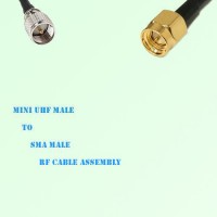 Mini UHF Male to SMA Male RF Cable Assembly