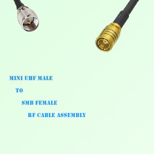 Mini UHF Male to SMB Female RF Cable Assembly