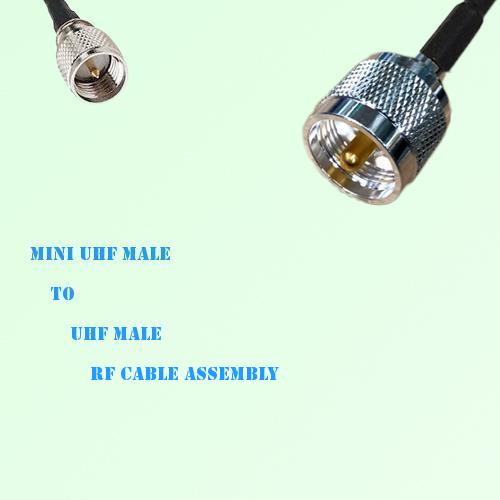Mini UHF Male to UHF Male RF Cable Assembly
