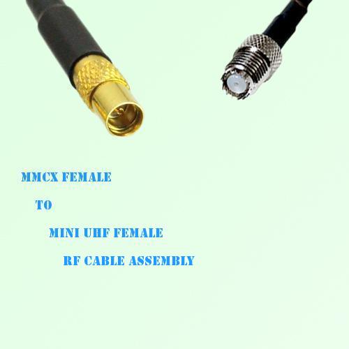 MMCX Female to Mini UHF Female RF Cable Assembly
