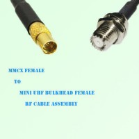 MMCX Female to Mini UHF Bulkhead Female RF Cable Assembly MMCX Female to Mini UHF Bulkhead Female RF Cable Assembly