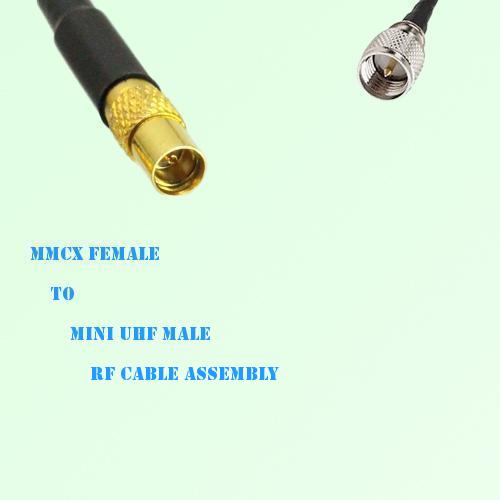 MMCX Female to Mini UHF Male RF Cable Assembly