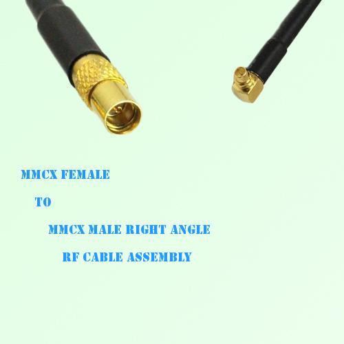 MMCX Female to MMCX Male Right Angle RF Cable Assembly MMCX Female to MMCX Male Right Angle RF Cable Assembly