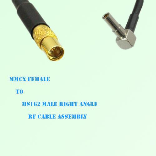 MMCX Female to MS162 Male Right Angle RF Cable Assembly