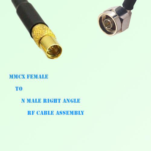 MMCX Female to N Male Right Angle RF Cable Assembly