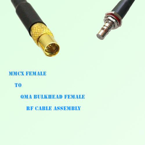 MMCX Female to QMA Bulkhead Female RF Cable Assembly