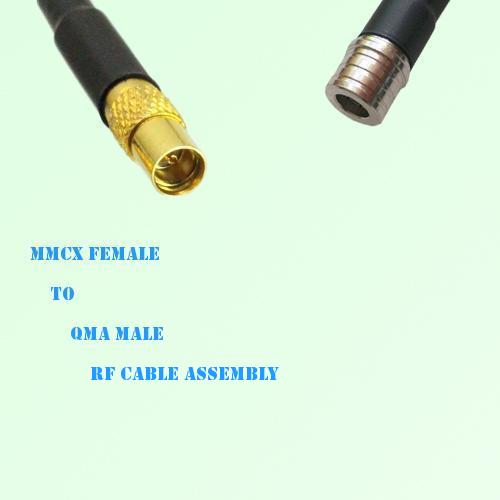MMCX Female to QMA Male RF Cable Assembly