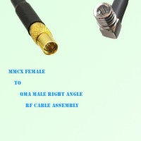 MMCX Female to QMA Male Right Angle RF Cable Assembly MMCX Female to QMA Male Right Angle RF Cable Assembly