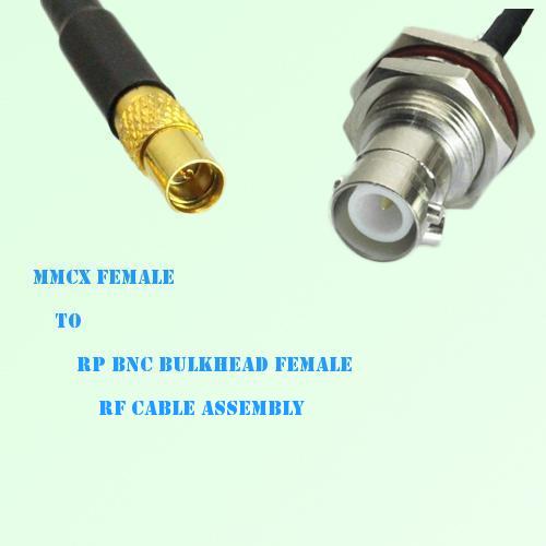 MMCX Female to RP BNC Bulkhead Female RF Cable Assembly MMCX Female to RP BNC Bulkhead Female RF Cable Assembly
