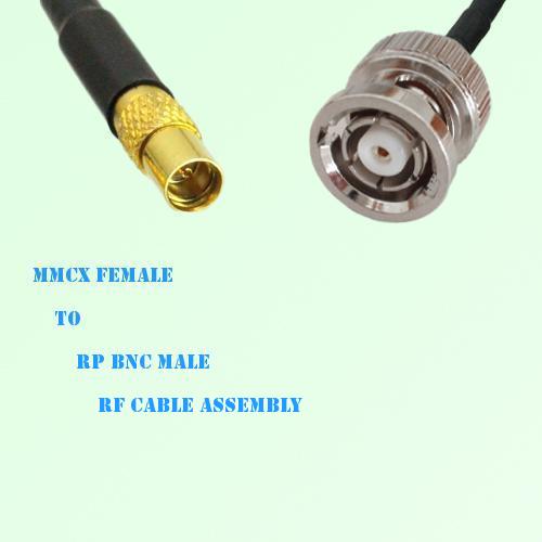 MMCX Female to RP BNC Male RF Cable Assembly
