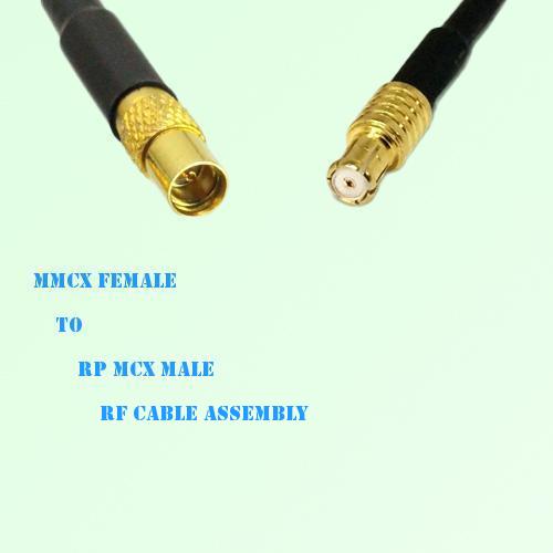 MMCX Female to RP MCX Male RF Cable Assembly