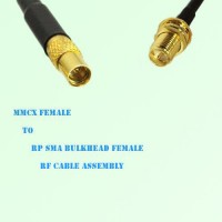 MMCX Female to RP SMA Bulkhead Female RF Cable Assembly MMCX Female to RP SMA Bulkhead Female RF Cable Assembly
